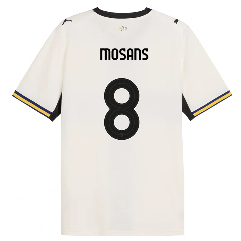 Danxen Criança Camisola Kristaps Mosans #8 Off-White Preto Amarelo Principal 2026/27 Camisa Brasil