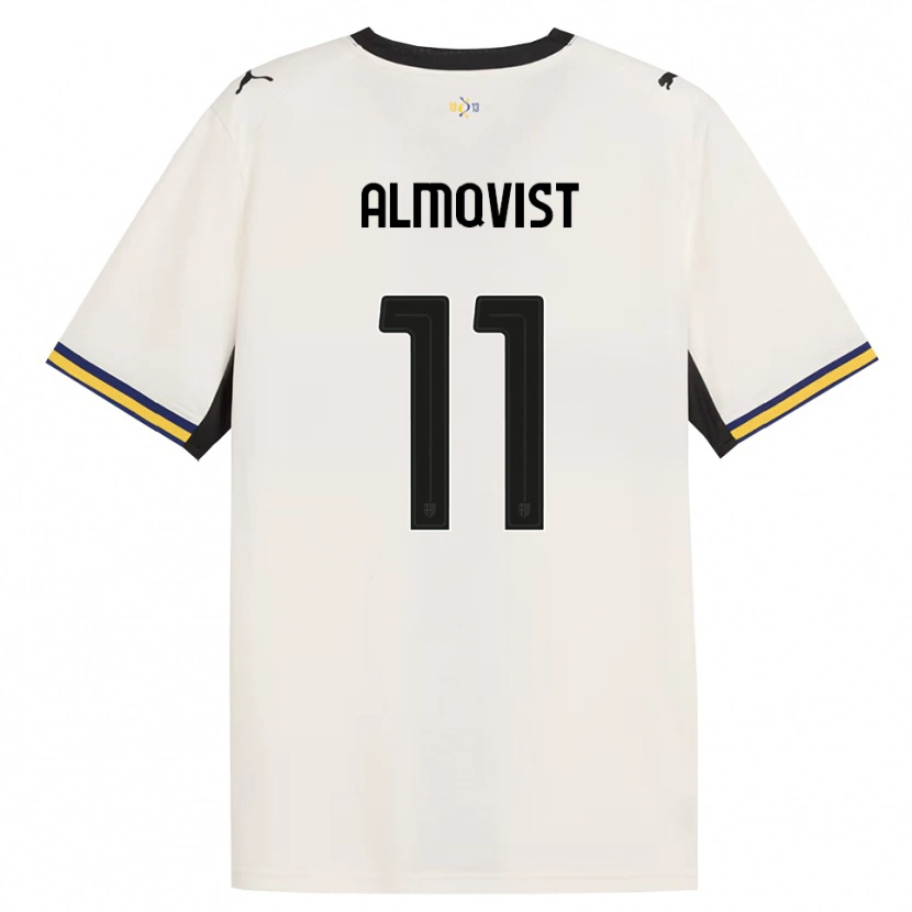 Danxen Criança Camisola Pontus Almqvist #11 Off-White Preto Amarelo Principal 2026/27 Camisa Brasil
