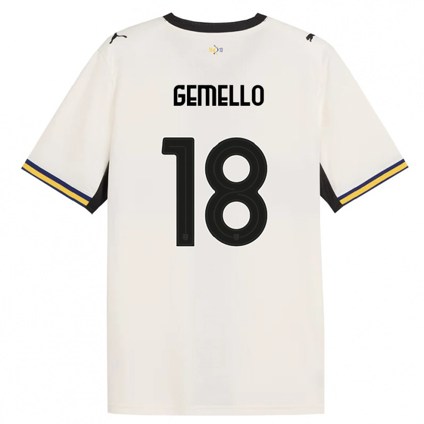 Danxen Criança Camisola Andrea Gemello #18 Off-White Preto Amarelo Principal 2026/27 Camisa Brasil