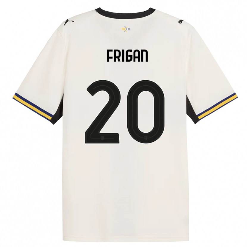 Danxen Criança Camisola Matija Frigan #20 Off-White Preto Amarelo Principal 2026/27 Camisa Brasil