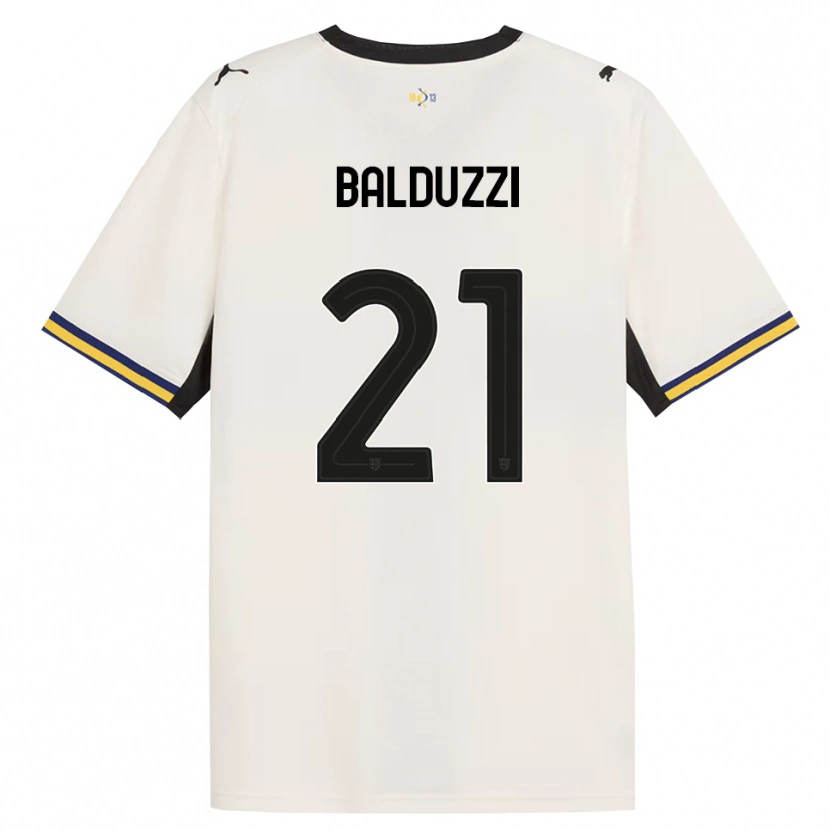 Danxen Criança Camisola Davide Balduzzi #21 Off-White Preto Amarelo Principal 2026/27 Camisa Brasil