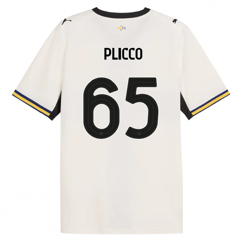 Danxen Criança Camisola Elia Plicco #65 Off-White Preto Amarelo Principal 2026/27 Camisa Brasil