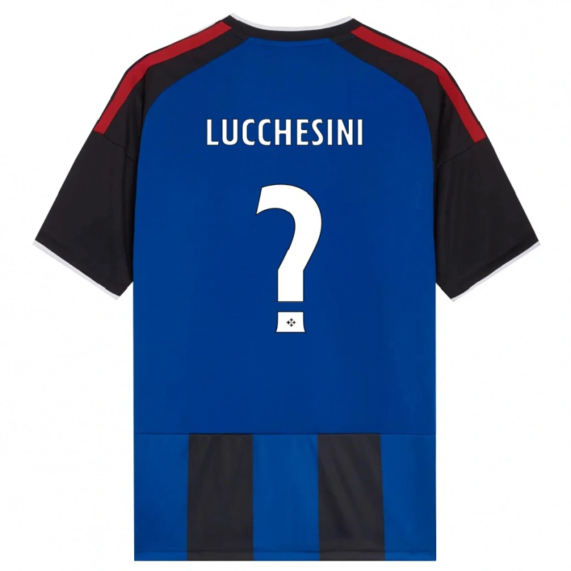 Danxen Criança Camisola Francesco Lucchesini #0 Azul Preto Branco Vermelho Principal 2026/27 Camisa Brasil