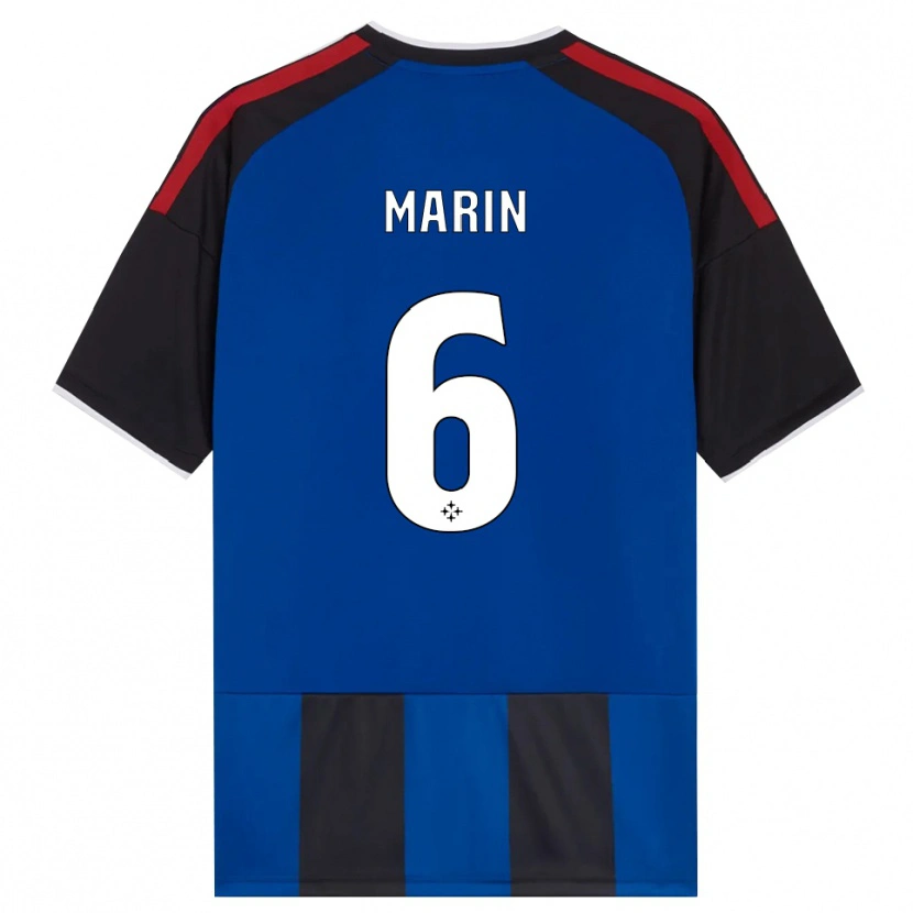 Danxen Criança Camisola Marius Marin #6 Azul Preto Branco Vermelho Principal 2026/27 Camisa Brasil