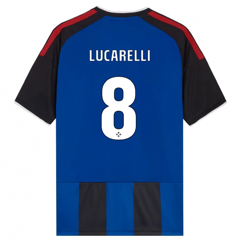 Danxen Criança Camisola Lapo Lucarelli #8 Azul Preto Branco Vermelho Principal 2026/27 Camisa Brasil