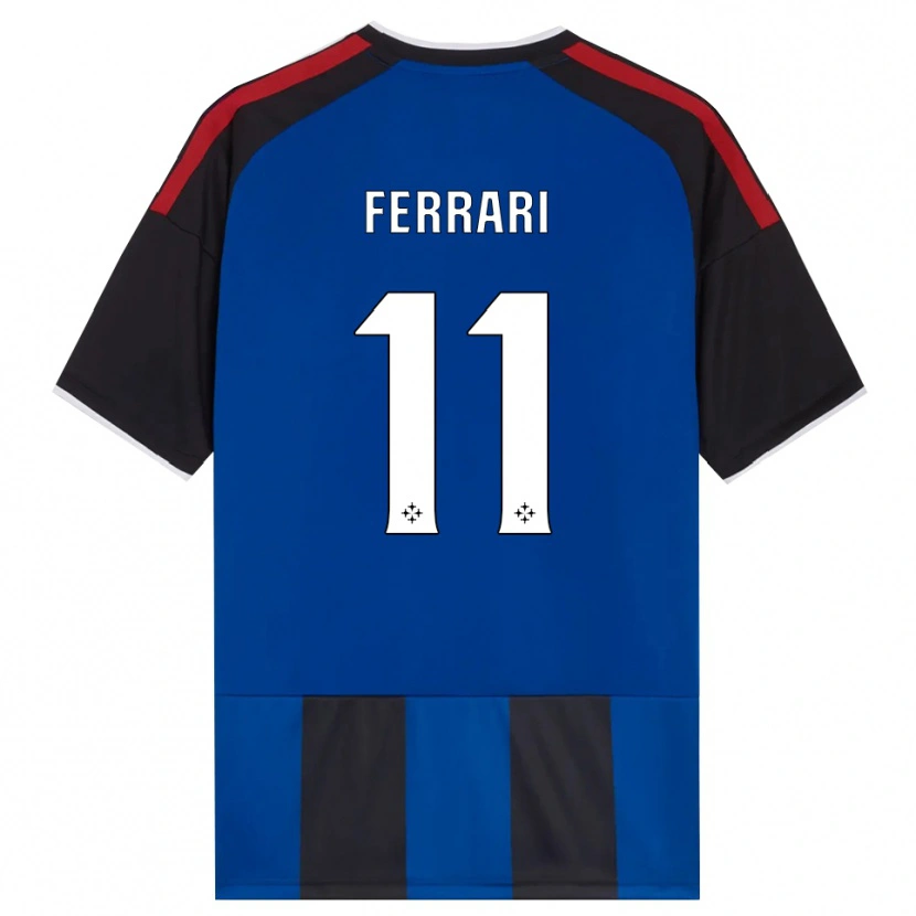 Danxen Criança Camisola Tommaso Ferrari #11 Azul Preto Branco Vermelho Principal 2026/27 Camisa Brasil