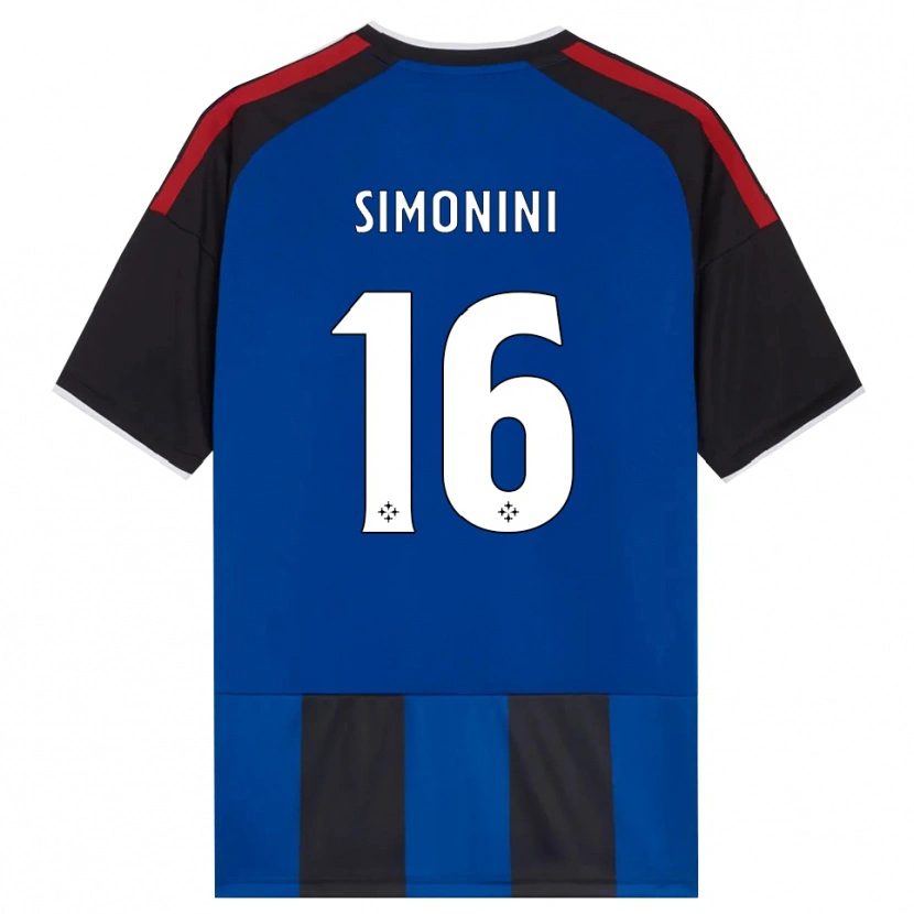 Danxen Criança Camisola Nicolò Simonini #16 Azul Preto Branco Vermelho Principal 2026/27 Camisa Brasil
