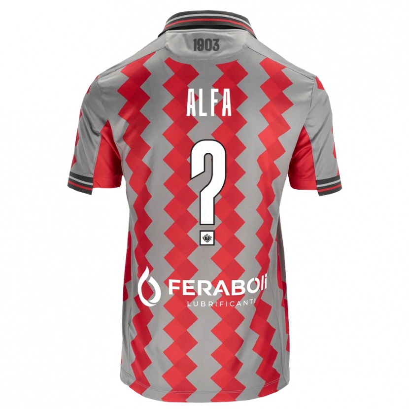 Danxen Criança Camisola Karim Alfa #0 Cinza Vermelho Branco Principal 2026/27 Camisa Brasil