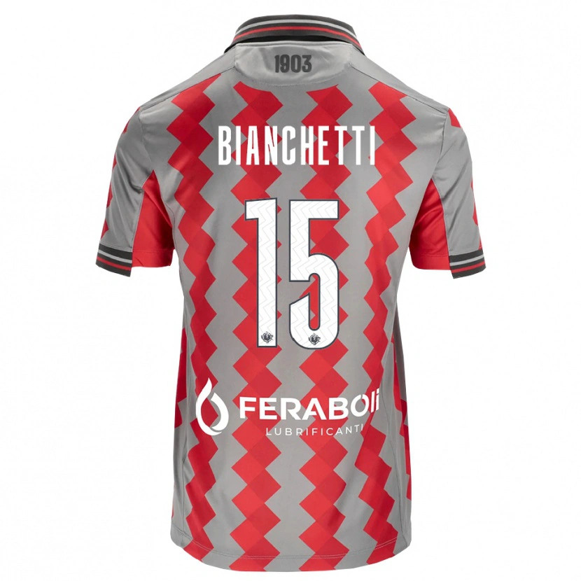 Danxen Criança Camisola Matteo Bianchetti #15 Cinza Vermelho Branco Principal 2026/27 Camisa Brasil