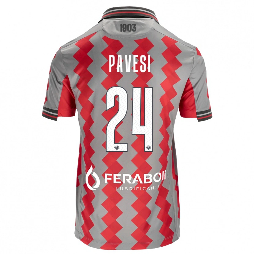 Danxen Criança Camisola Davide Pavesi #24 Cinza Vermelho Branco Principal 2026/27 Camisa Brasil