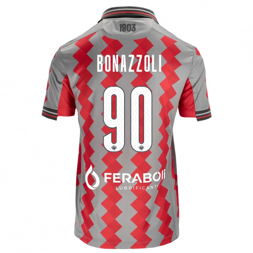 Danxen Criança Camisola Federico Bonazzoli #90 Cinza Vermelho Branco Principal 2026/27 Camisa Brasil