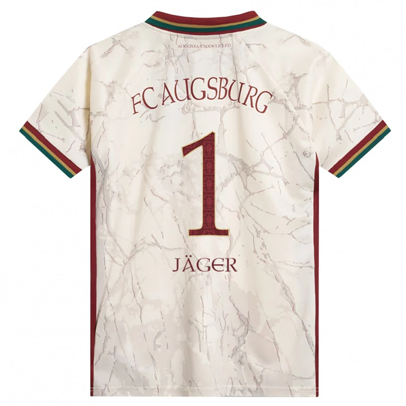 Danxen Criança Camisola Tobias Jäger #1 Verde Arroz Branco Bordô Principal 2026/27 Camisa Brasil
