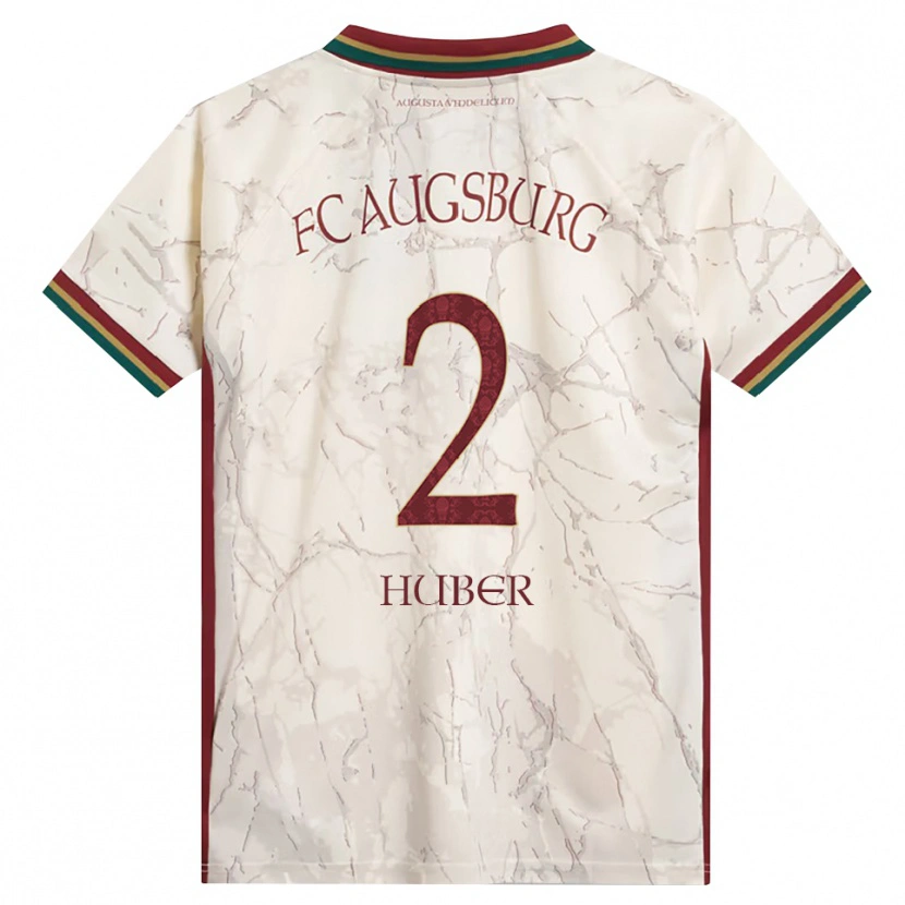 Danxen Criança Camisola Fynn Huber #2 Verde Arroz Branco Bordô Principal 2026/27 Camisa Brasil