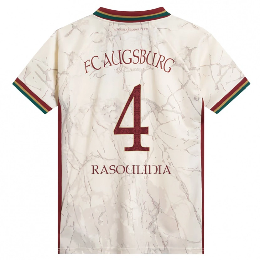 Danxen Criança Camisola Nick Rasoulinia #4 Verde Arroz Branco Bordô Principal 2026/27 Camisa Brasil