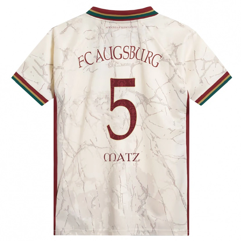 Danxen Criança Camisola Maximilian Matz #5 Verde Arroz Branco Bordô Principal 2026/27 Camisa Brasil
