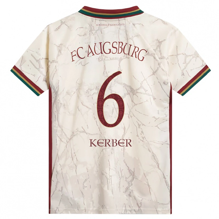 Danxen Criança Camisola Luca Kerber #6 Verde Arroz Branco Bordô Principal 2026/27 Camisa Brasil