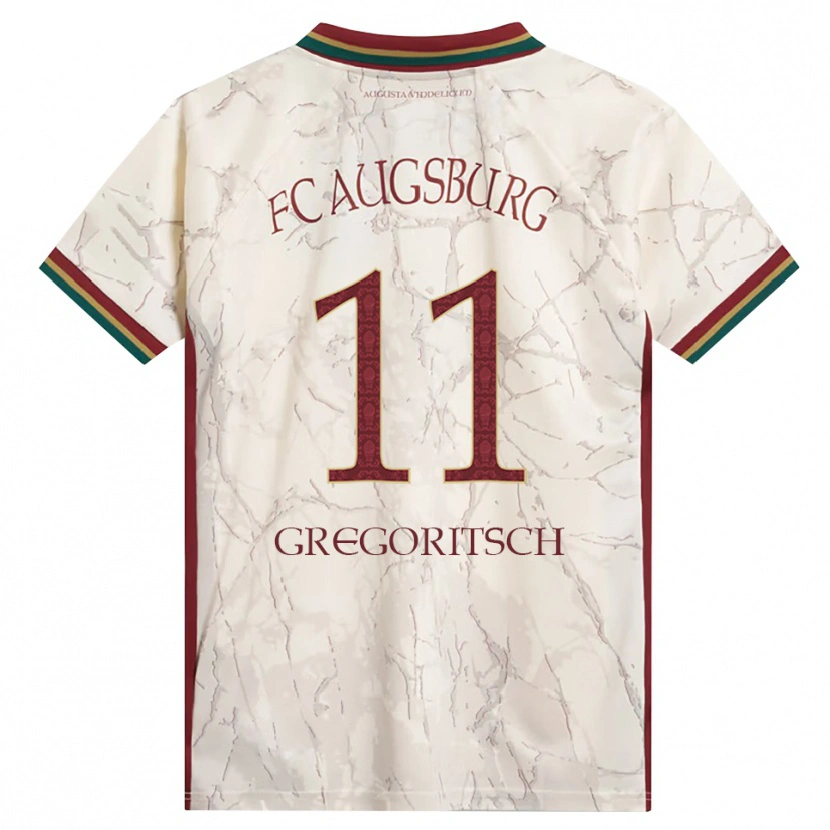 Danxen Criança Camisola Michael Gregoritsch #11 Verde Arroz Branco Bordô Principal 2026/27 Camisa Brasil