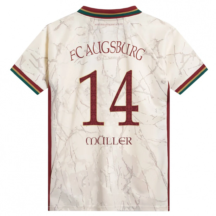 Danxen Criança Camisola Mato Müller #14 Verde Arroz Branco Bordô Principal 2026/27 Camisa Brasil