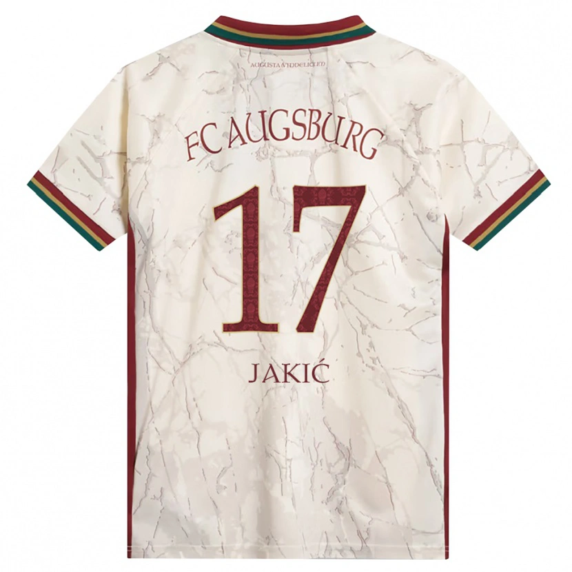 Danxen Criança Camisola Kristijan Jakic #17 Verde Arroz Branco Bordô Principal 2026/27 Camisa Brasil
