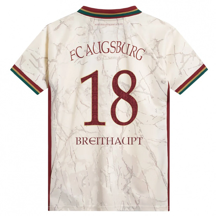 Danxen Criança Camisola Tim Breithaupt #18 Verde Arroz Branco Bordô Principal 2026/27 Camisa Brasil