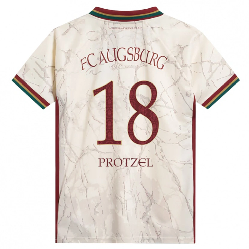 Danxen Criança Camisola Ann-Sophie Protzel #18 Verde Arroz Branco Bordô Principal 2026/27 Camisa Brasil
