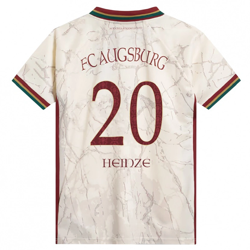 Danxen Criança Camisola Fynn Heinze #20 Verde Arroz Branco Bordô Principal 2026/27 Camisa Brasil