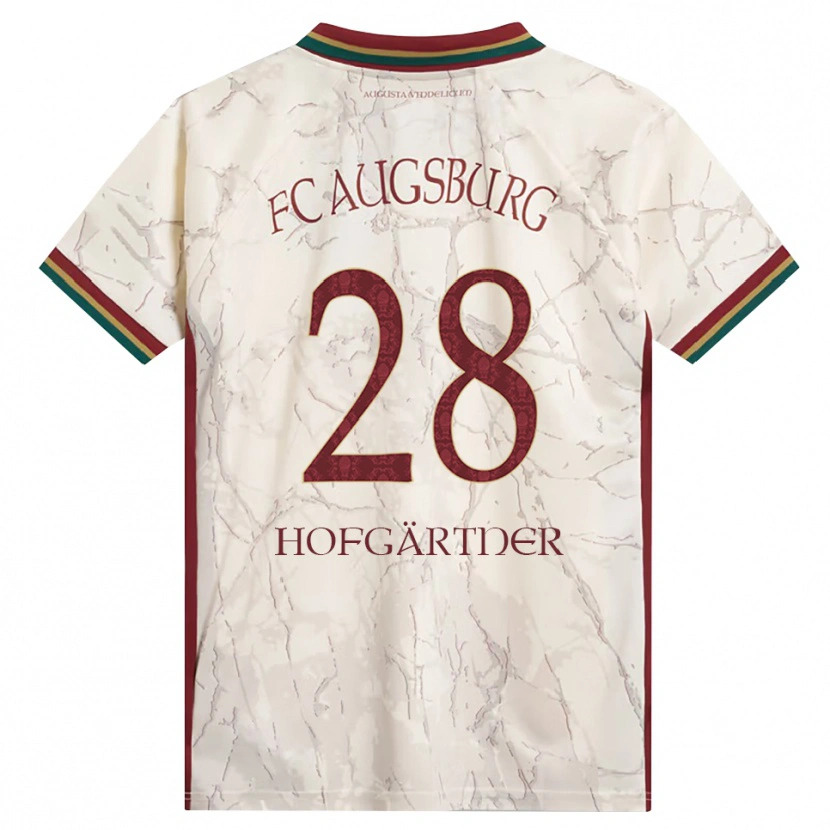 Danxen Criança Camisola Hendrik Hofgärtner #28 Verde Arroz Branco Bordô Principal 2026/27 Camisa Brasil