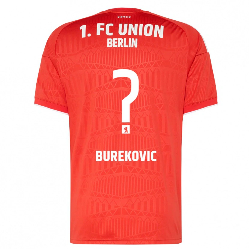 Danxen Criança Camisola Adin Burekovic #0 Vermelho Branco Principal 2026/27 Camisa Brasil
