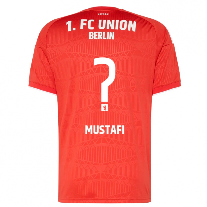 Danxen Criança Camisola Adel Mustafi #0 Vermelho Branco Principal 2026/27 Camisa Brasil