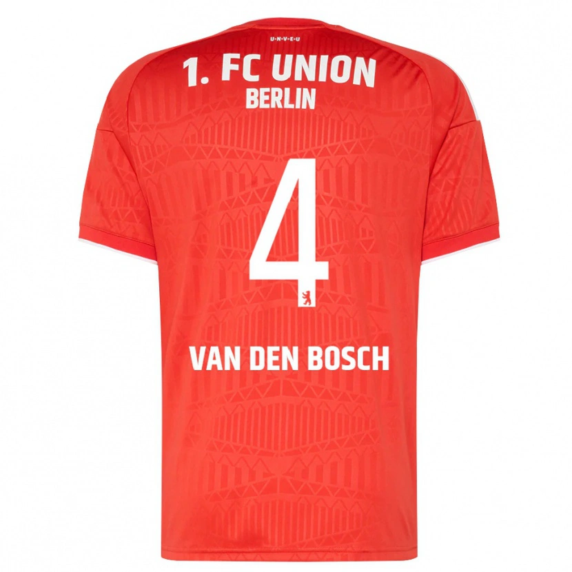 Danxen Criança Camisola Zeno Van Den Bosch #4 Vermelho Branco Principal 2026/27 Camisa Brasil