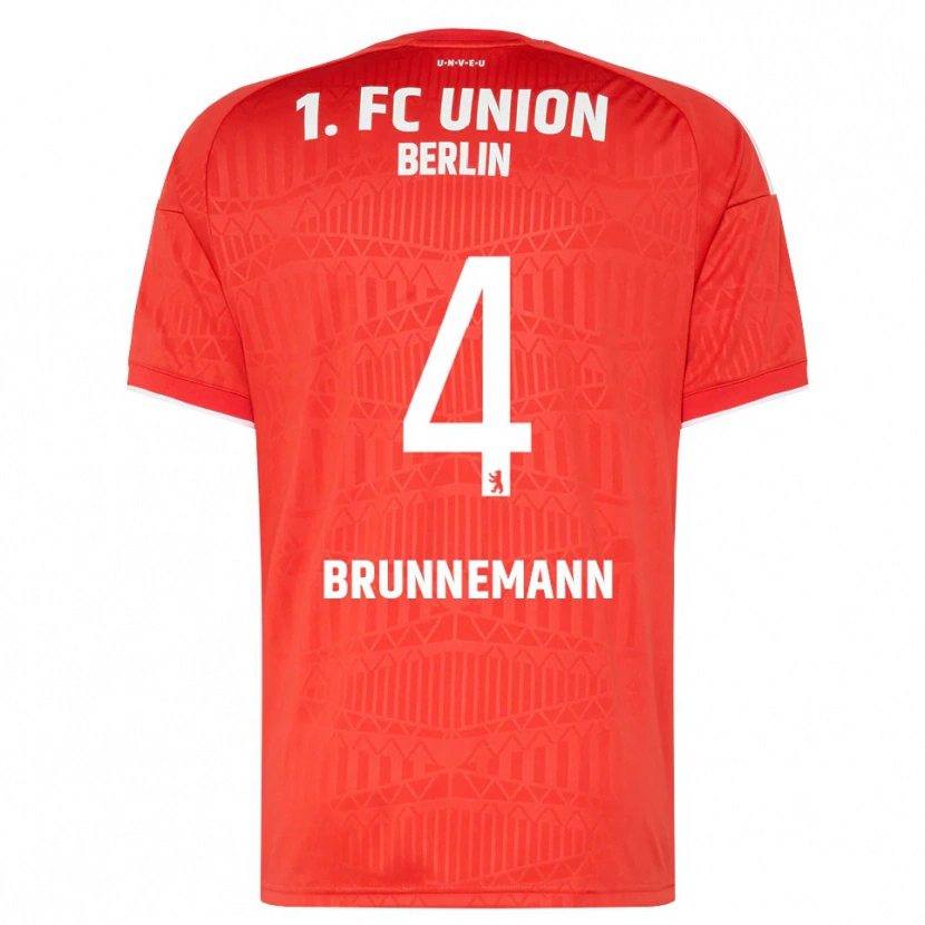 Danxen Criança Camisola Laurenz Brunnemann #4 Vermelho Branco Principal 2026/27 Camisa Brasil