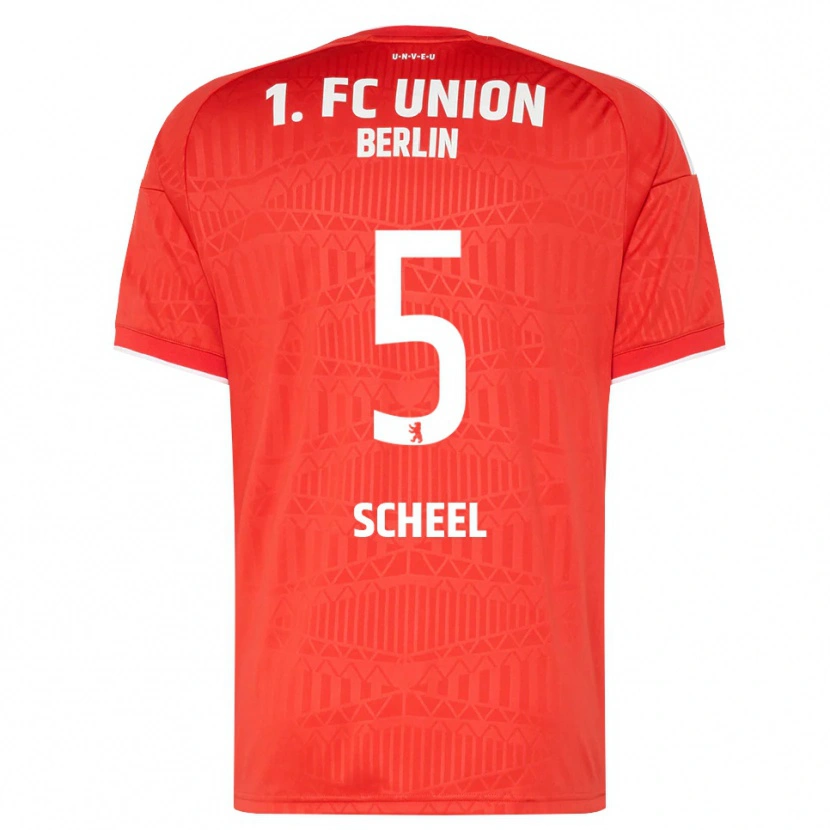 Danxen Criança Camisola Luca Scheel #5 Vermelho Branco Principal 2026/27 Camisa Brasil