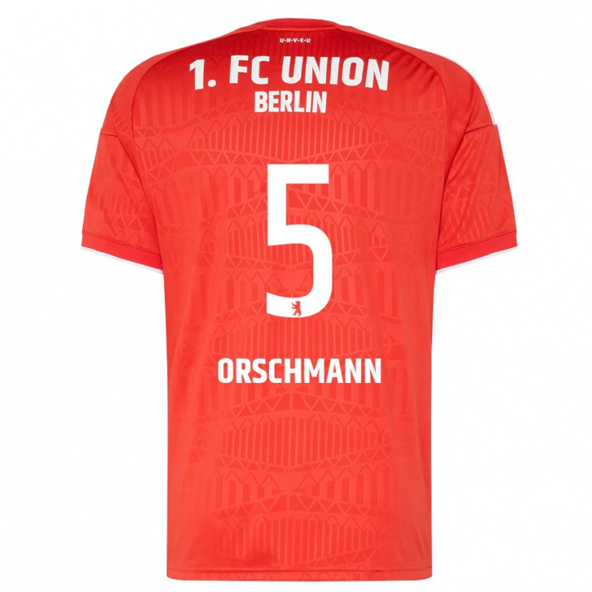 Danxen Criança Camisola Katja Orschmann #5 Vermelho Branco Principal 2026/27 Camisa Brasil