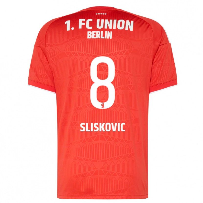 Danxen Criança Camisola Duje Sliskovic #8 Vermelho Branco Principal 2026/27 Camisa Brasil