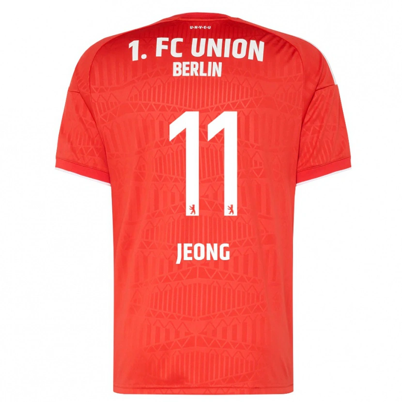 Danxen Criança Camisola Woo-Yeong Jeong #11 Vermelho Branco Principal 2026/27 Camisa Brasil