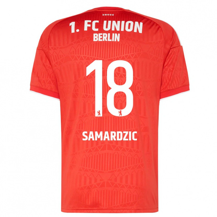 Danxen Criança Camisola Luka Samardzic #18 Vermelho Branco Principal 2026/27 Camisa Brasil