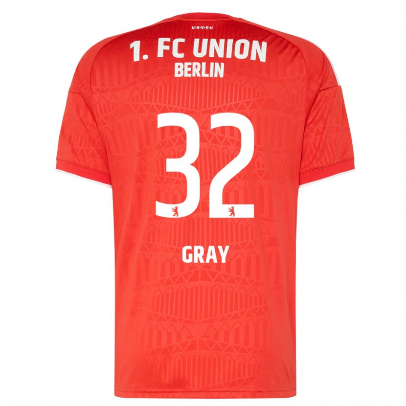 Danxen Criança Camisola Mekhi Gray #32 Vermelho Branco Principal 2026/27 Camisa Brasil