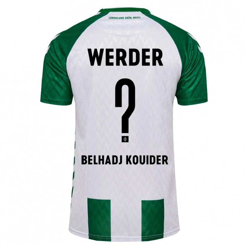 Danxen Criança Camisola Mahfoud Belhadj Kouider #0 Verde Branco Principal 2026/27 Camisa Brasil