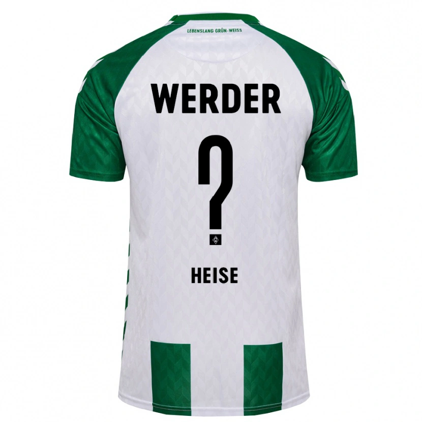 Danxen Criança Camisola Marius Heise #0 Verde Branco Principal 2026/27 Camisa Brasil