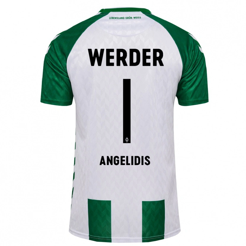 Danxen Criança Camisola Spyros Angelidis #1 Verde Branco Principal 2026/27 Camisa Brasil