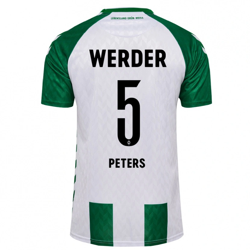 Danxen Criança Camisola Joshua Peters #5 Verde Branco Principal 2026/27 Camisa Brasil
