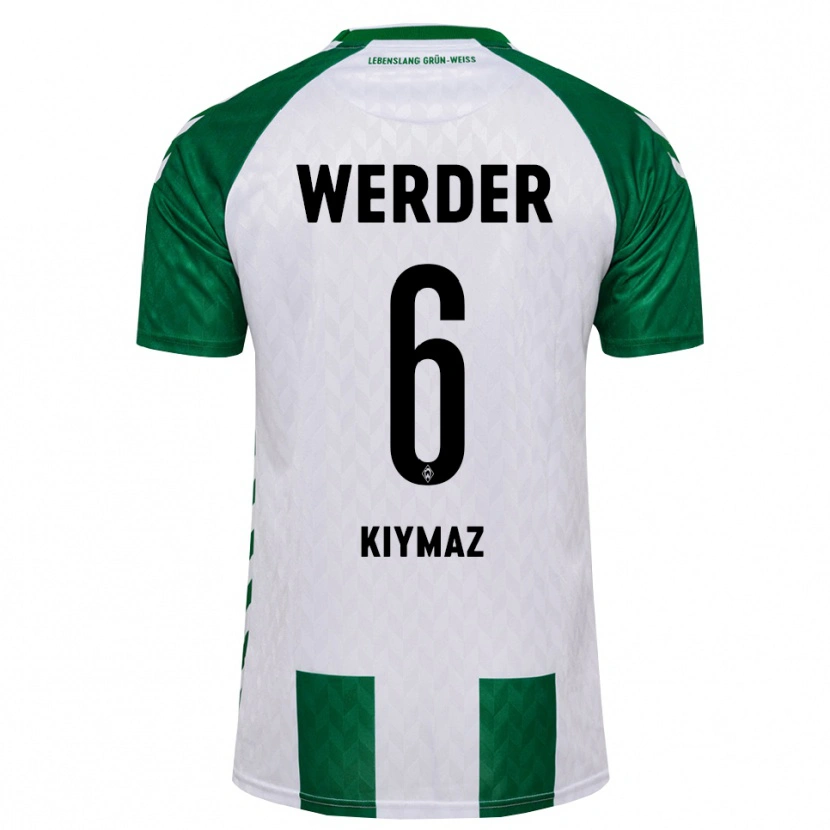 Danxen Criança Camisola Anil Kiymaz #6 Verde Branco Principal 2026/27 Camisa Brasil