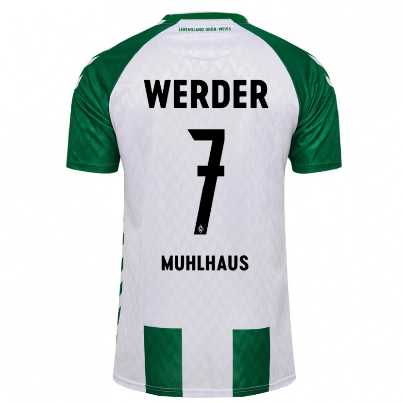 Danxen Criança Camisola Larissa Mühlhaus #7 Verde Branco Principal 2026/27 Camisa Brasil