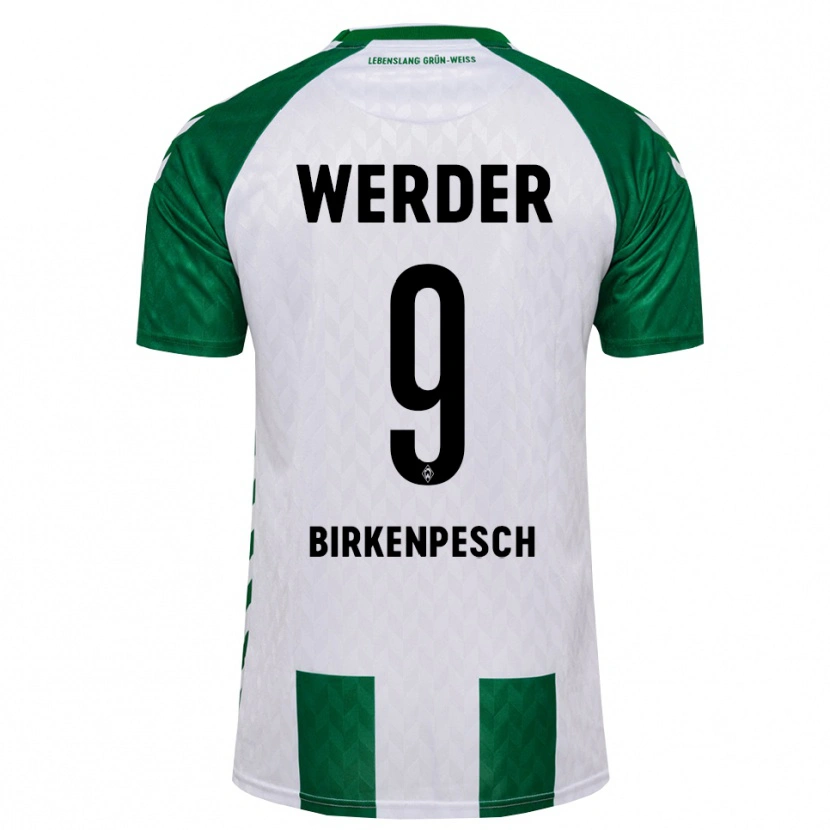 Danxen Criança Camisola Noah Birkenpesch #9 Verde Branco Principal 2026/27 Camisa Brasil
