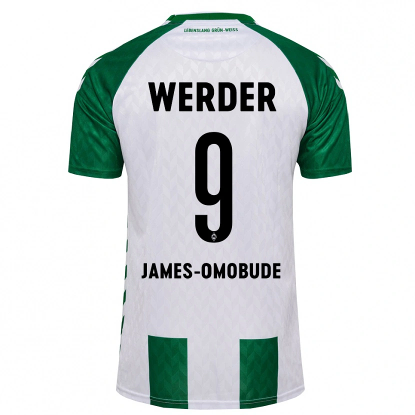 Danxen Criança Camisola Favor James-Omobude #9 Verde Branco Principal 2026/27 Camisa Brasil