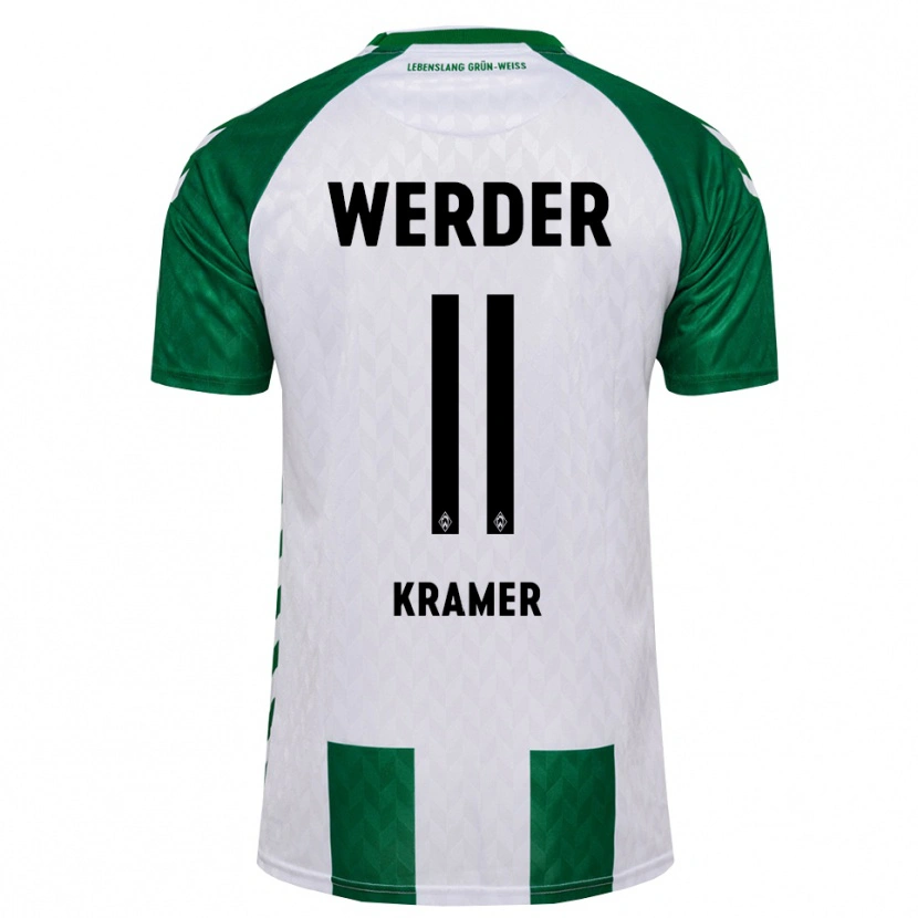 Danxen Criança Camisola Levi-Marinus Kramer #11 Verde Branco Principal 2026/27 Camisa Brasil