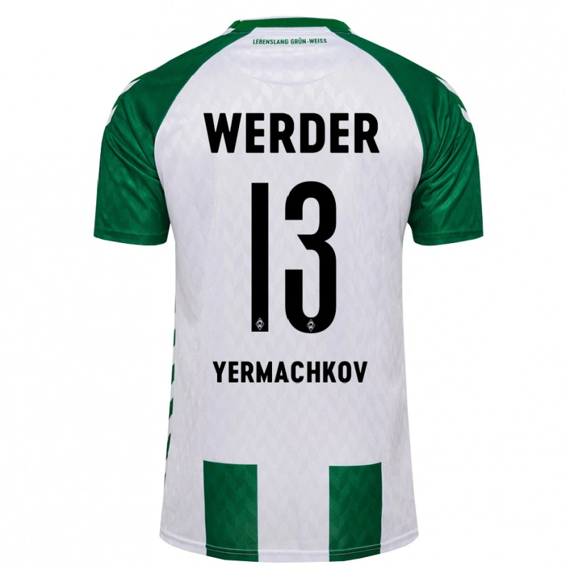 Danxen Criança Camisola Ivan Yermachkov #13 Verde Branco Principal 2026/27 Camisa Brasil