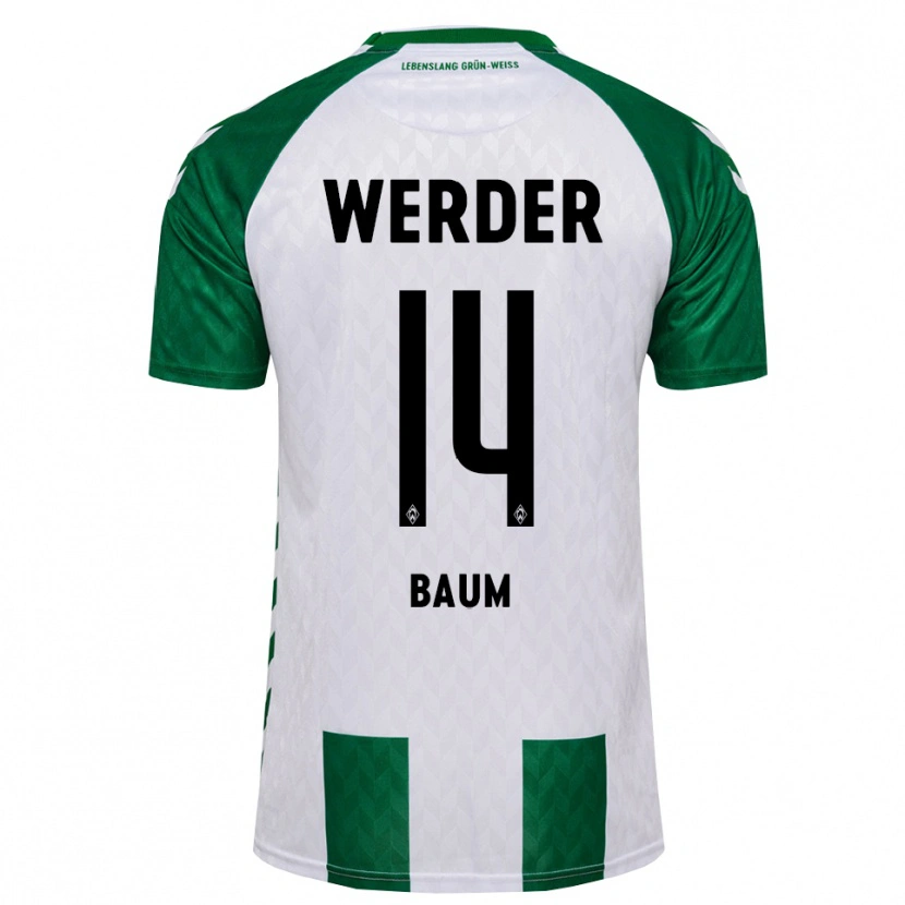 Danxen Criança Camisola Lennart Baum #14 Verde Branco Principal 2026/27 Camisa Brasil