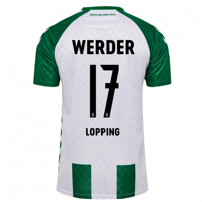 Danxen Criança Camisola Jakob Löpping #17 Verde Branco Principal 2026/27 Camisa Brasil