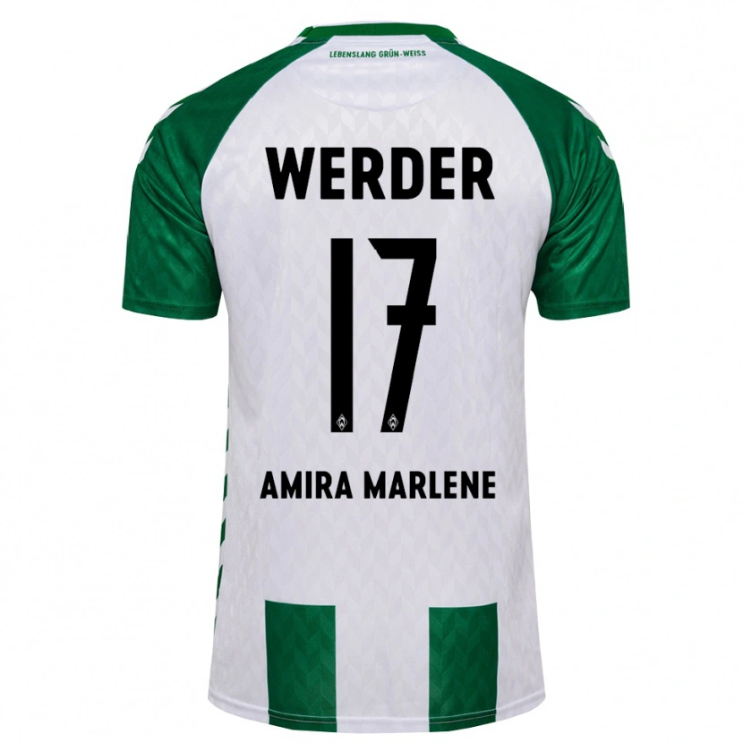Danxen Criança Camisola Amira Marlene Dahl #17 Verde Branco Principal 2026/27 Camisa Brasil